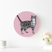 Roze klep met een tablet Waterverf schilderen met Grote Klok (Huis)