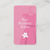 Roze klep met verdieping Verticaal Visitekaartje (Achterkant)