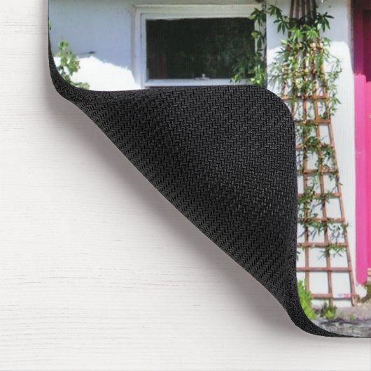 Roze klepdeur muismat (Hoek)