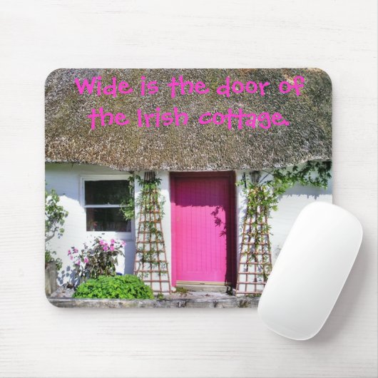 Roze klepdeur muismat (Met muis)