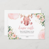 Roze kleren Luier loterij kaart (Voorkant / Achterkant)