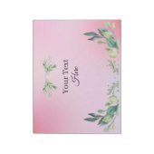 Roze kleur aangepaste tekst  notitieblok (Linkerzijde)