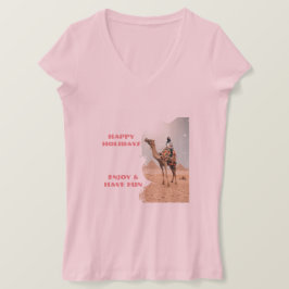 Roze Kleur Bella Canvas Vakantie Jersey Dames T-shirt