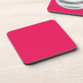 Roze kleur bier onderzetter (Linkerzijde)