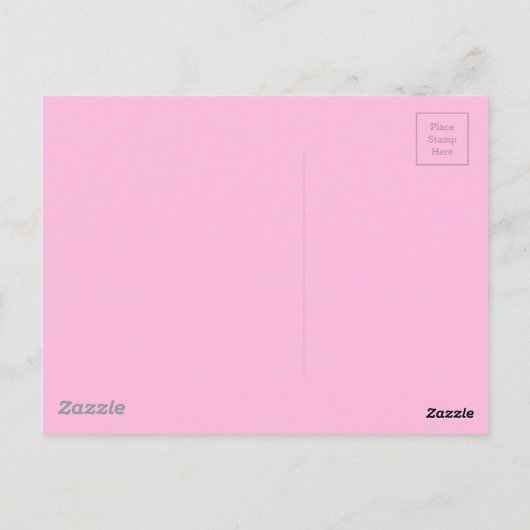 Roze kleur briefkaart (Achterkant)