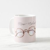 Roze Kleur Bril Koffiemok (Voorkant links)