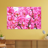 Roze kleur Cherry Blossom Canvas Afdruk (Insitu (Woonkamer))
