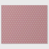 Roze Kleur Eenvoudige Polka Dots Schattige Boho Ch Cadeaupapier (Vlak)