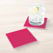 Roze kleur glazen onderzetter (Schuin)