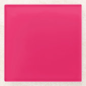 Roze kleur glazen onderzetter (Voorkant)