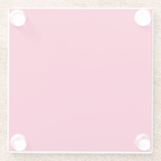 Roze kleur glazen onderzetter (Achterkant)
