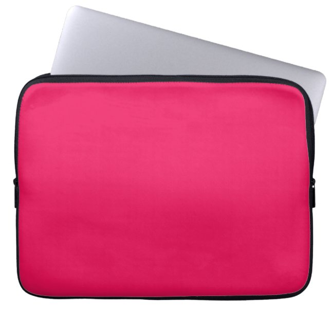 Roze kleur laptop sleeve (Voorkant)