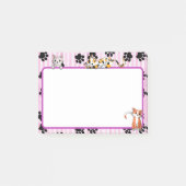  Roze kleur met poten schattige kittens 4" x 3" Post-it® Notes (Voorkant)