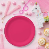 Roze Kleur Papieren Bordje (Feest)