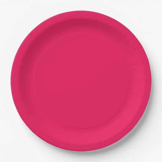 Roze Kleur Papieren Bordje (Voorkant)