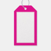 Roze Kleur Pop Aangepaste Foto Labels Cadeaulabel (Achterkant)