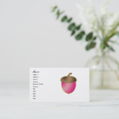 Roze kleur visitekaartje (Staand voorkant)