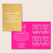 Roze Kleur Zakelijk Merk op Folie Kaart (Display)