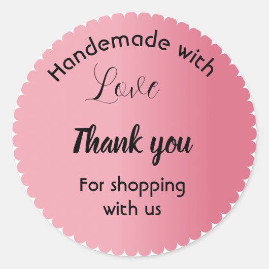 Roze kleur zakelijke stickers (Voorkant)