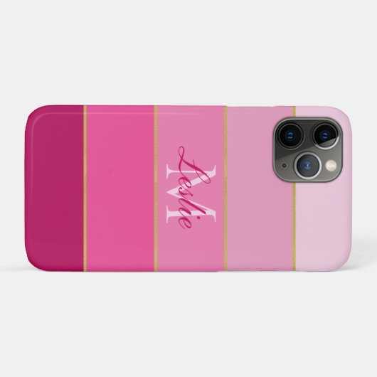 Roze kleuren blok gepersonaliseerd Case-Mate iPhone case (Achterkant (horizontaal))