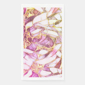 roze kleuren en faux goudbloem servet (Voorkant)