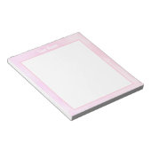 Roze kleuren gepersonaliseerd Notitieblok (Schuin)