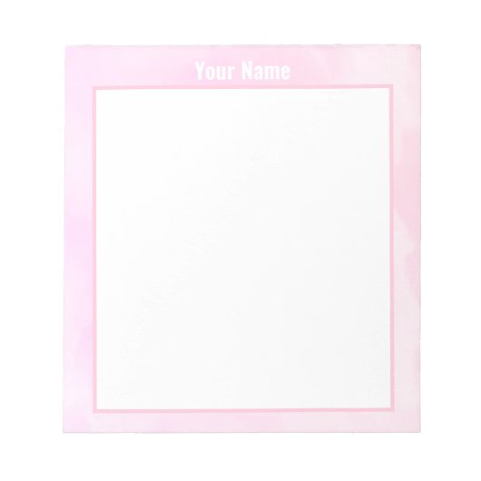 Roze kleuren gepersonaliseerd Notitieblok (Voorkant)
