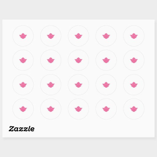 roze kleurenillustratie sticker (Vel)