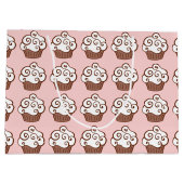 Roze kleureninktkoekje cadeau large cadeautasje (Achterkant)