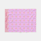 Roze kleurenquilt Giraffes Ontwerpknelbak Fleece Deken (Voorkant (Horizontaal))