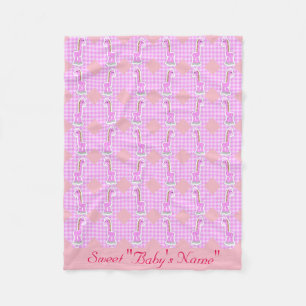 Roze kleurenquilt Giraffes Ontwerpknelbak Fleece Deken