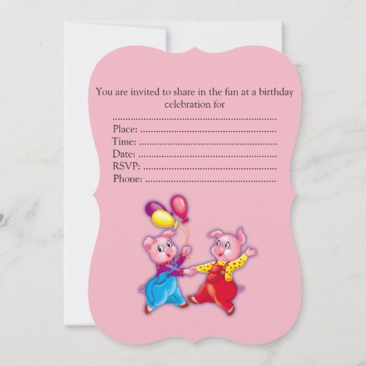 roze kleurig kaart (Achterkant)