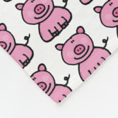 roze kleurig patroon fleece deken (Hoek)