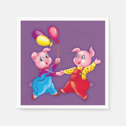 roze kleurig servet (Voorkant)