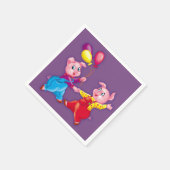 roze kleurig servet (Hoek)