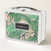 Roze kleurige tropische palmboom Kinder naam (Voorkant)