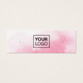 Roze kleurkaart voor logo, oorenkaart mini visitekaartjes (Voorkant)