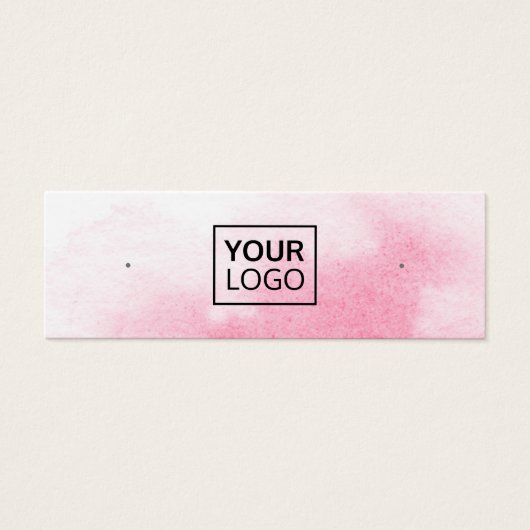 Roze kleurkaart voor logo, oorenkaart mini visitekaartjes (Voorkant)