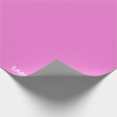 Roze kleurnaam saffier cadeaupapier (Hoek)