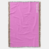 Roze kleurnaam saffier deken (Voorkant Verticaal)