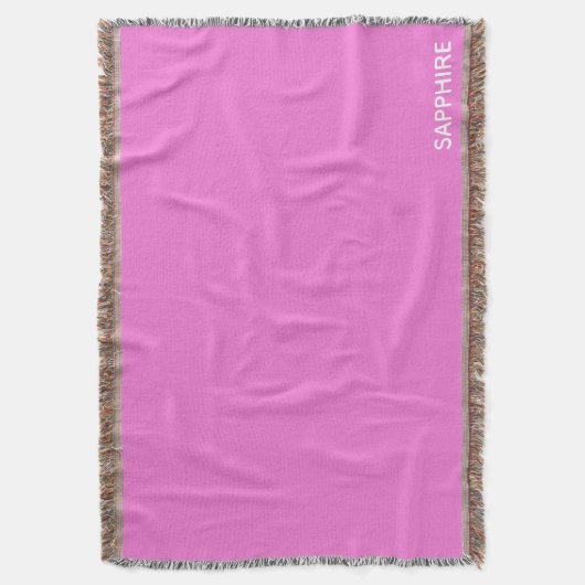 Roze kleurnaam saffier deken (Voorkant Verticaal)