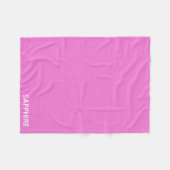 Roze kleurnaam saffier fleece deken (Voorkant (Horizontaal))