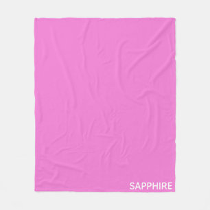 Roze kleurnaam saffier fleece deken