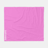 Roze kleurnaam saffier fleece deken (Voorkant (Horizontaal))