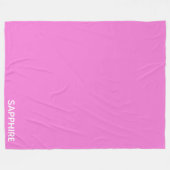 Roze kleurnaam saffier fleece deken (Voorkant (Horizontaal))