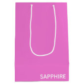 Roze kleurnaam saffier medium cadeauzakje (Achterkant)