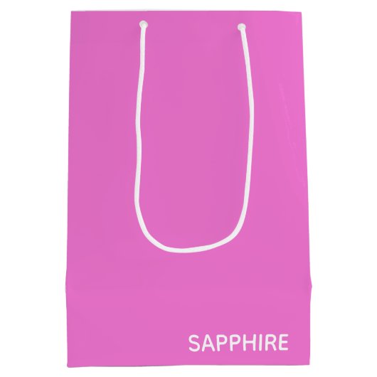 Roze kleurnaam saffier medium cadeauzakje (Achterkant)