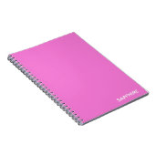 Roze kleurnaam saffier notitieboek (Rechterzijde)