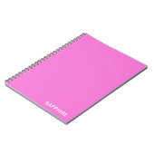 Roze kleurnaam saffier notitieboek (Linkerzijde)