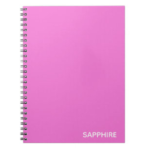 Roze kleurnaam saffier notitieboek